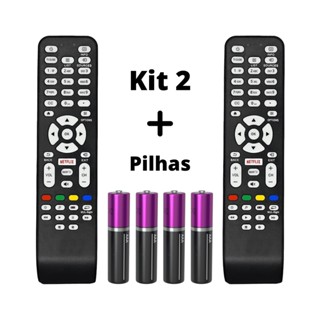 Kit 2 Controle Remoto Compatível Aoc Smart Tv Led