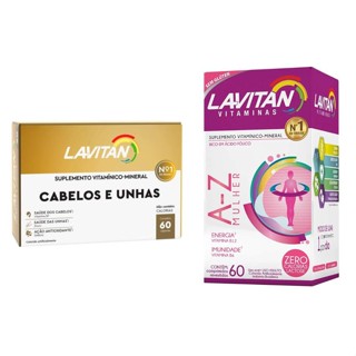 Kit Lavitan 01 Cabelos E Unhas 60 Capsulas + 01 Lavitan Mulher 60/c Cimed
