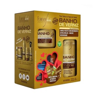 Kit Banho De Verniz Forever Liss Shampoo + Mascara