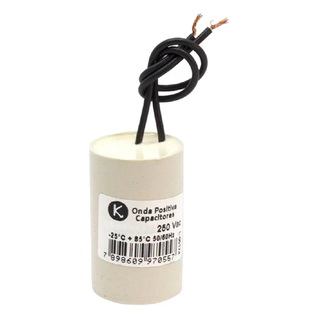 Capacitor Permanente Cabo Para Maquina De Costura 25 UF 250V