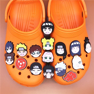 Naruto Jibbitz Anime Shoe Charms Kakashi Jibits Para Croc Pin Itachi Sasuke Jibbits Crocks Homens Sapatos Acessórios Decoração