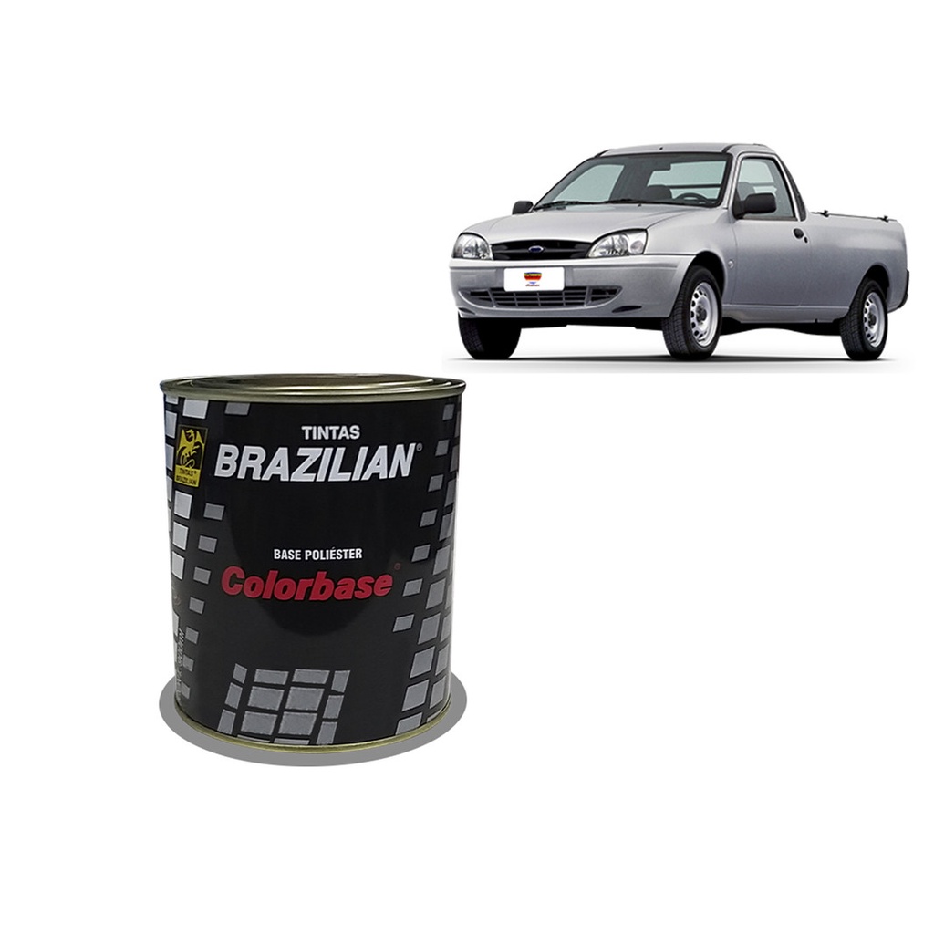 Tinta Automotiva Colorbase Brazilian Base Poliéster Ford Prata Geada 900 Ml 2002 2003 2004 2005 2006 2007 2008 2009 2010 2011 2012 2013 2014
