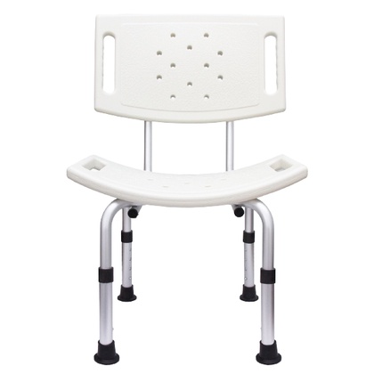 Banco cadeira Banho obeso reforçado com Encosto  120 kg