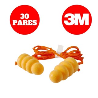 Protetor Auricular Auditivo Espuma Abafador Ouvidos 30 Pares 3M