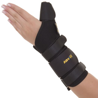 Órtese Com Tala Para Punho E Polegar Em Tecido Preto em Oferta na Shopee