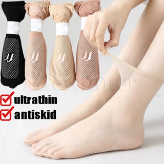Meias De Silicone Transparentes De Tornozelo Não Deslizantes Casual Fino Feminino Confortável Coreano Estilo INS Invisíveis Diárias Seda Cristal