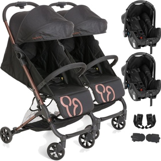 Carrinho de Gemeos Galzerano Duolee com 2 Bebe Conforto Cobre em Oferta na Shopee