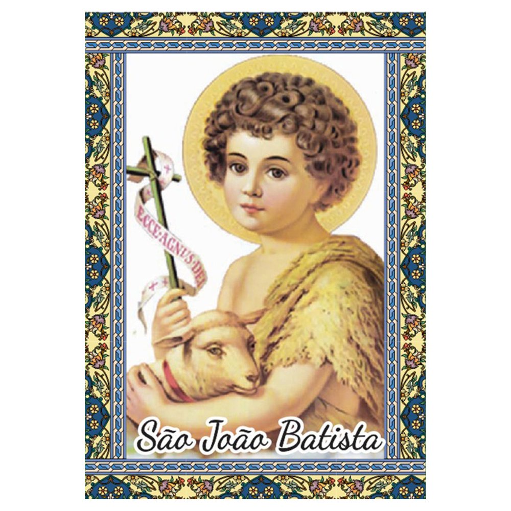 3000 Santinho São João Batista (oração no verso) - 7x10 cm