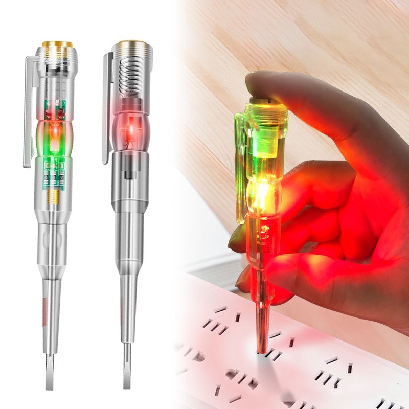 1-3pc Caneta testadora de tensão inteligente Caneta detectora de energia por indução Indicador chave de fenda elétrica