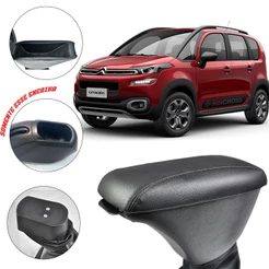 Apoio De Braço Encosto Aircross Allure 2012/2020 Couro Preto