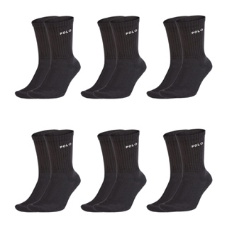 Kit 6 Meia Algodão Cano Médio Polo Star Preta em Oferta na Shopee