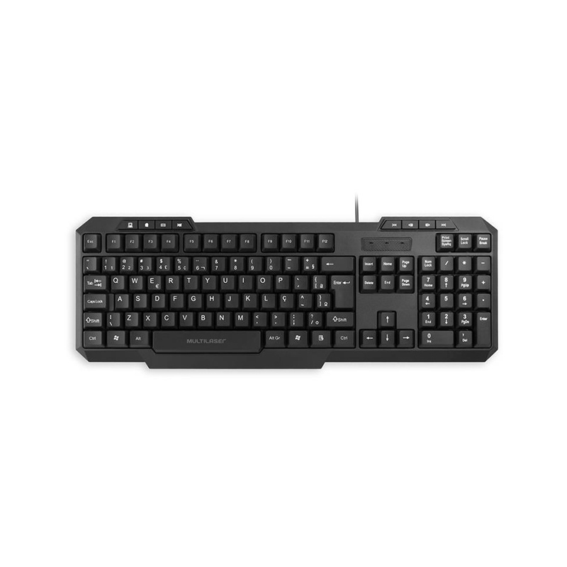 Teclado multimídia preto USB TC206 Multilaser em Oferta na Shopee