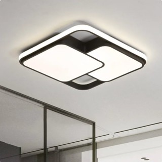 Luminária de LED de sobrepor quadrada Bivolt 32W 3 em 1 com luz central dupla em Oferta na Shopee