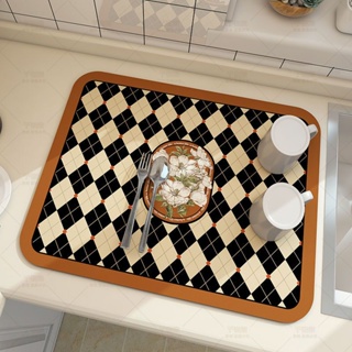 Tapete Escorredor de Louça em Microfibra Super absorvente 40X30CM Dobrável Aparador de Louça Casa Cozinha em Oferta na Shopee