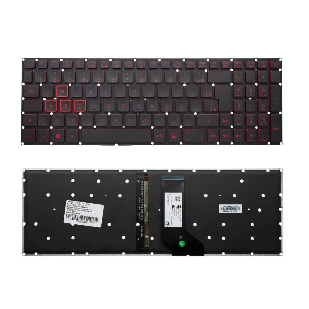 Teclado para Notebook Acer Nitro 5 An517-51-50js | Preto ABNT2
