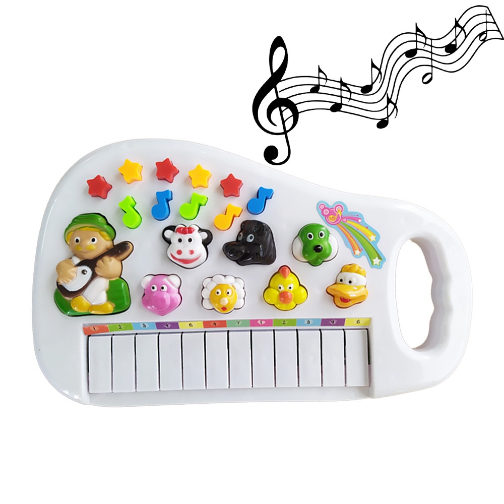 Piano Musical Infantil Fazendinha Brinquedo Educativo Teclado Com Música Animais Divertido