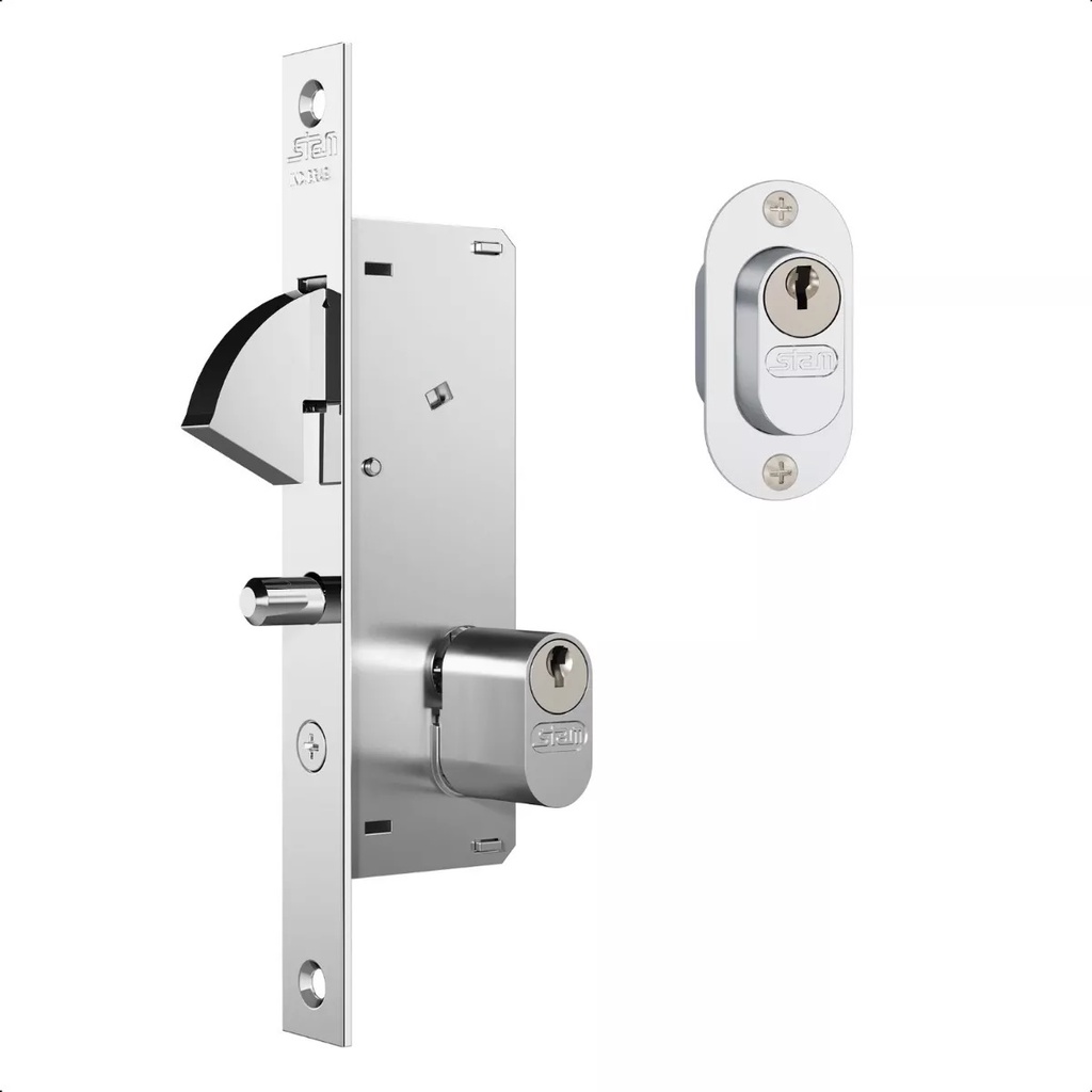 Fechadura Bico Papagaio Porta De Correr 940 Inox Stam 37mm em Oferta na Shopee