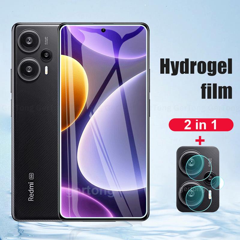 Para Xiaomi POCO F5 X5 Pro F4 X4 GT Câmera De Tela De Filme Hydrogel Com Protetor De Lente Macio Redmi Nota 12S 12 Plus 4G 5G