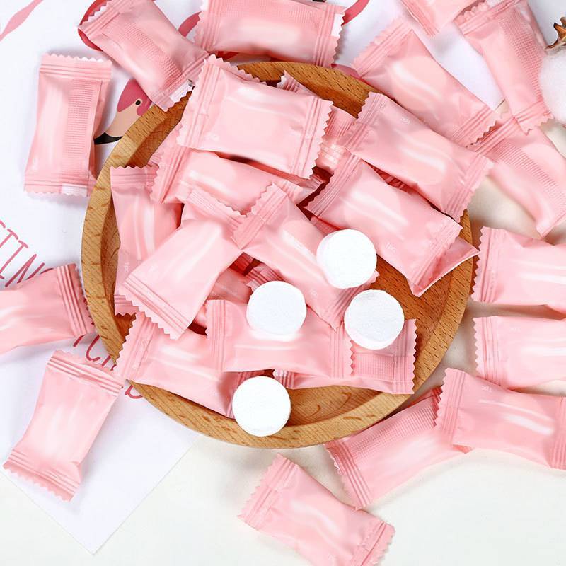 50pcs Toalha Comprimida De Algodão Descartável Limpeza Tamanho Doce Mini Rosto Portátil Para De Maquiagem De Viagem Ao Ar Livre