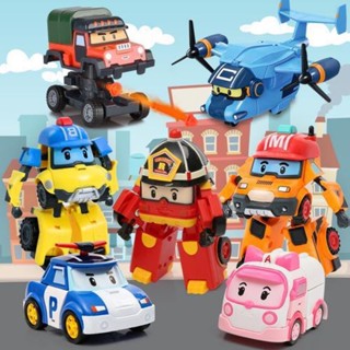 Robocar Poli Boneco Transformers Pull Back Transformador Meninos Robô Carro Para Crianças brinquedos meninos