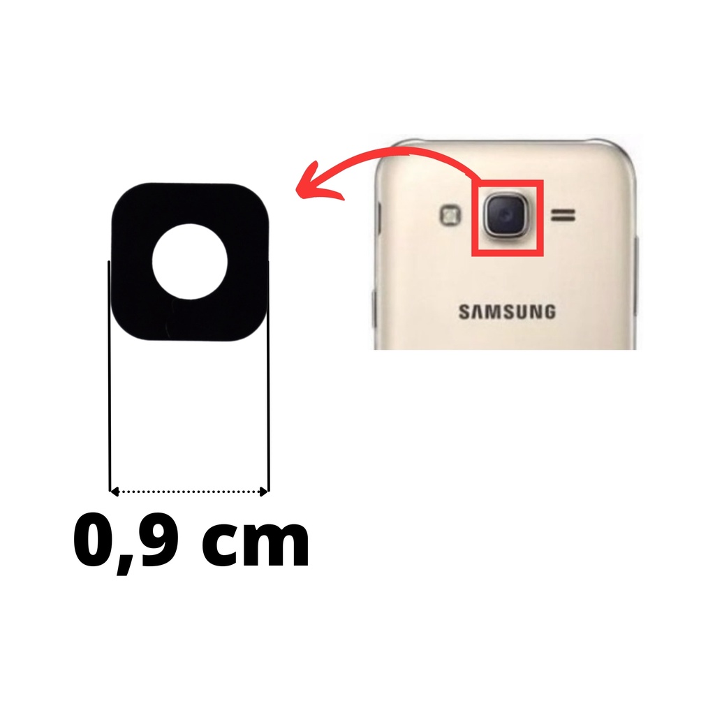 Lente Câmera Vidro Vidrinho Compatível Galaxy Gran Prime / J2 Prime / J7 Metal / J5 /J7 Neo Original