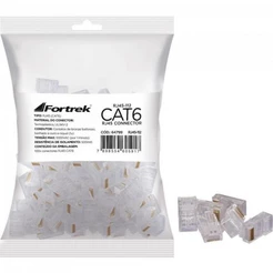 Conector RJ45 Cat6 Fortrek pacote com 100un
