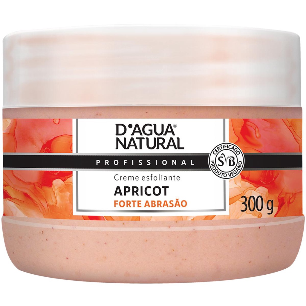 Creme Esfoliante Dagua Natural Apricot Forte Abrasão 300g Remove Células Mortas Elimina Aspereza