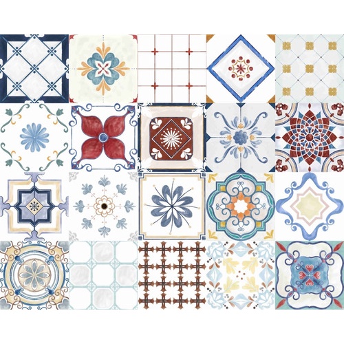 Papel De Parede Adesivo Azulejo Ladrilho Hidráulico Cozinha