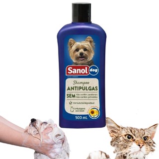 Kit 2 Shampoo Antipulgas Sanol Dog 500Ml