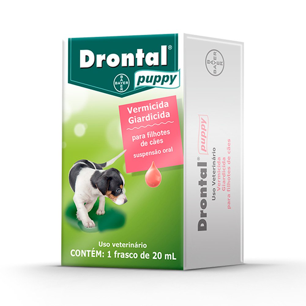 Vermífugo Drontal Puppy Suspensão Oral Cães Filhotes 20mL - Pets