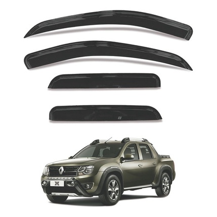 Defletor Calha de Chuva Renault Oroch 2015 a 2019 4 Portas Ecoflex