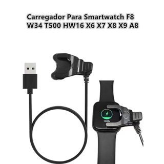 Cabo Usb Carregador Para Smartwatch F8 W34 T500 HW16 X6 X7 X8 X9 A8 em Oferta na Shopee