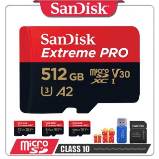 SanDisk Extreme PRO Cartão Micro SD Miniatura 1TB 512G 256GB 128GB 64GB Memória Para Celular 32GB 16GB 8GB Adequado Computador Câmera wifi TF De MP3 MP4 Tacógrafo