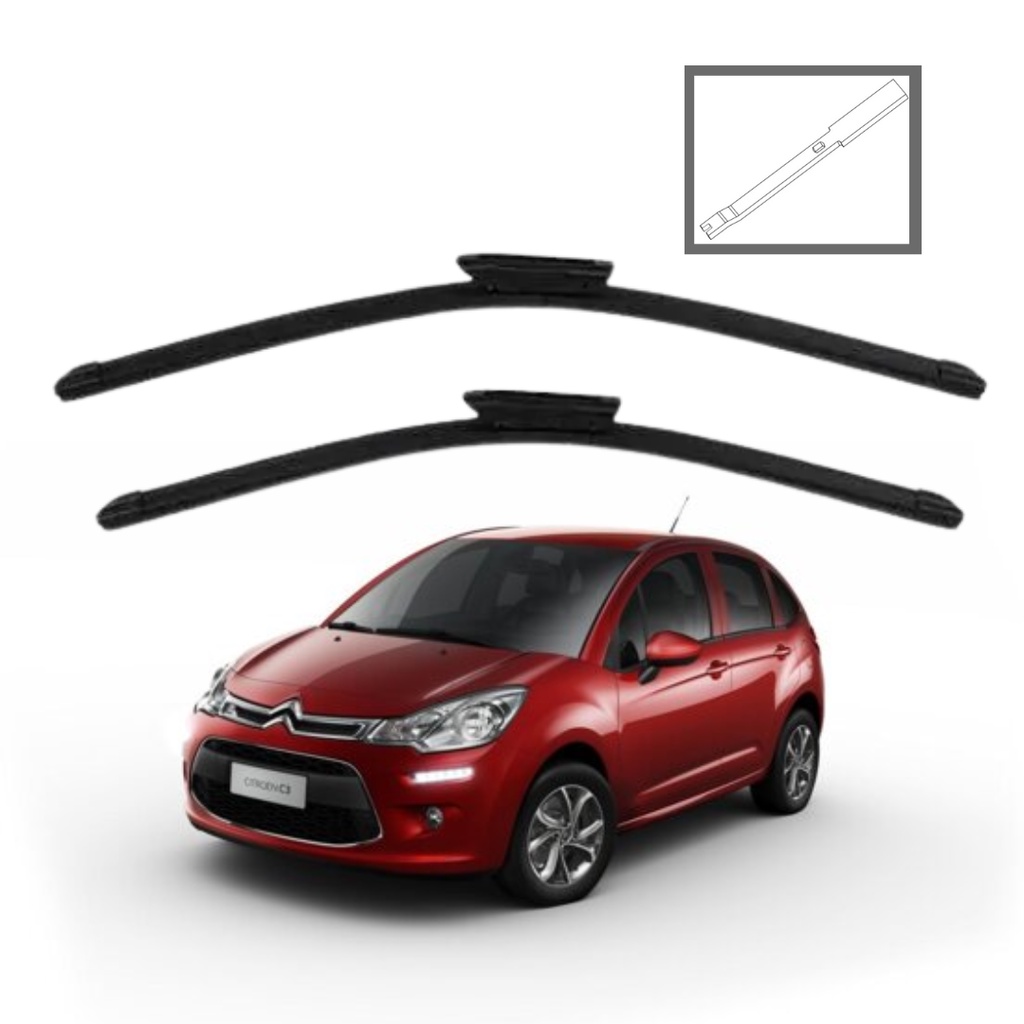 Par Palheta Limpador Parabrisa Dianteiro C3 Tendance 2013 2014 2015 2016 2017 2018 2019 2020 2021 em Oferta na Shopee