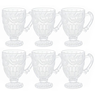 Jogo De Canecas Xícaras De Cristal Imperial Transparente 190ml 6 Peças - Lyor em Oferta na Shopee