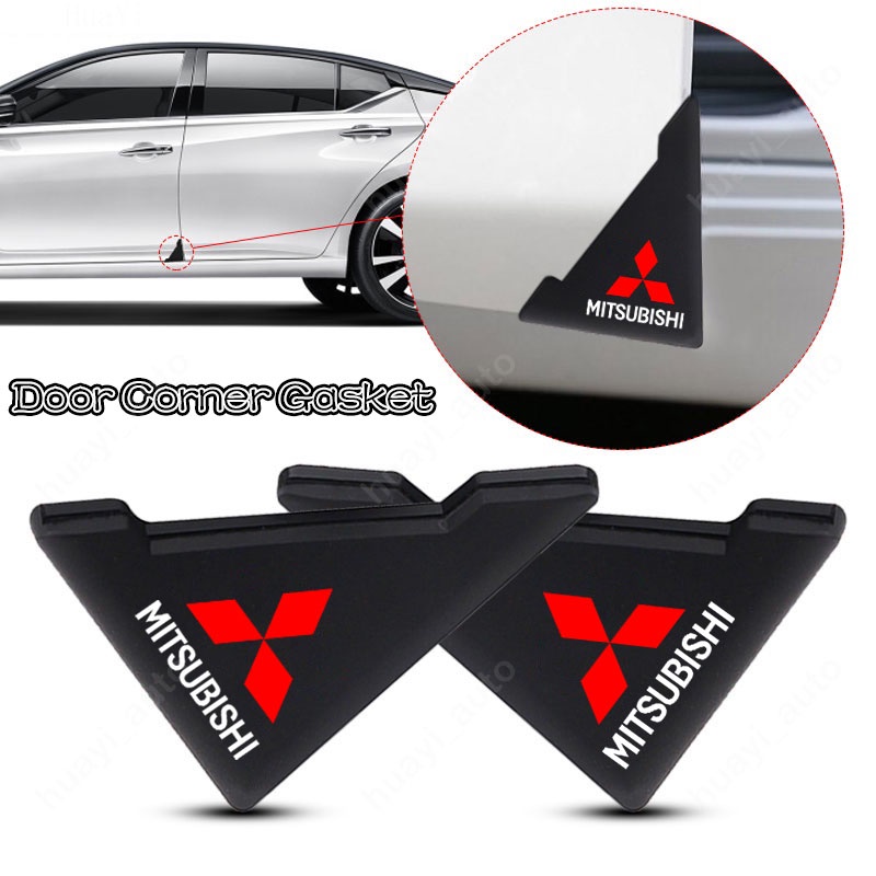 【 Limited Oferta De Tempo 】 2/4 Pcs Mitsubishi Silicone Anti-Colisão Canto Protetor Da Porta Do Carro Acessórios De Decoração Para Xpander Delica Pajero Sport L200 Fuso Eclipse Cross Attrage em Oferta na Shopee