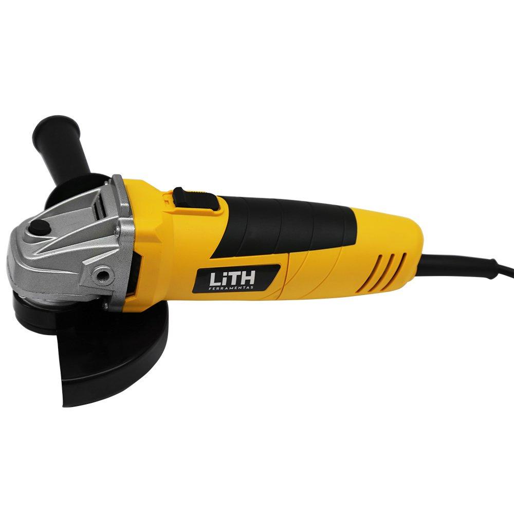 Esmerilhadeira Angular 5" Polegadas 110V 125mm Potência 600W 12000rpm Protetor Disco - Lith em Oferta na Shopee