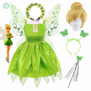 Nova Princesa Elfo Verde Menina Tianna Tinker Bell Vestido De Aniversário Para Crianças Birthday Party Cosplay Uniforme Para Fantasia Especial Festa De Carnival