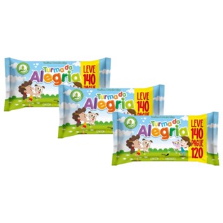 Kit 3x Toalha Umedecida Turma da Alegria C/140