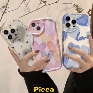 Para Samsung A14 A12 A32 A04 A50 M14 A04s A13 A50s A30s A24 A11 A23 A21s A10s A51 A03s A31 A02s A30 A52 A52s A20 A03 A20s Arte Aquarela Amor Coração Macio 3D Ondulado Curvo Capa De Borda