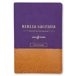 Bíblia Sagrada Com Espaço para Anotações | Letra Grande Leitura Perfeita NVI | Capa Luxo Roxa