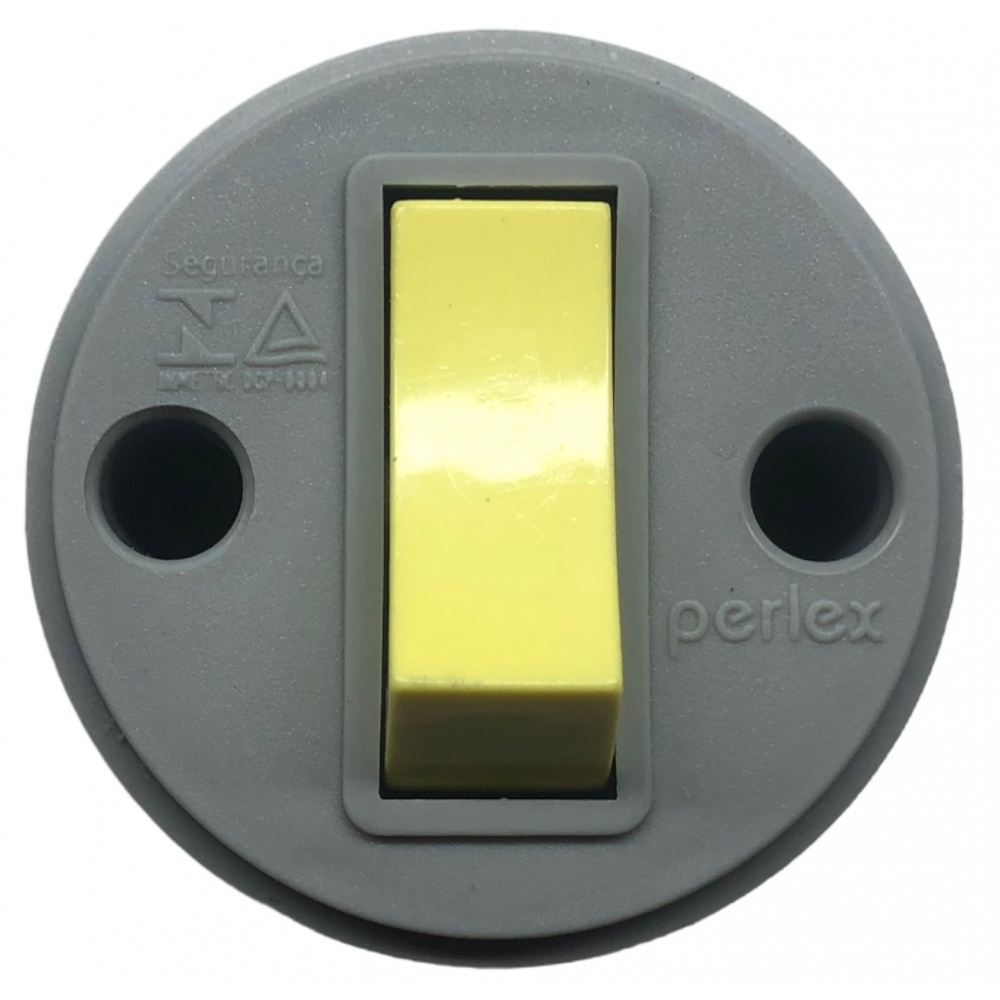 INTERRUPTOR SOBREPOR 1 TECLA SIMPLES PERLEX 1080 NBR