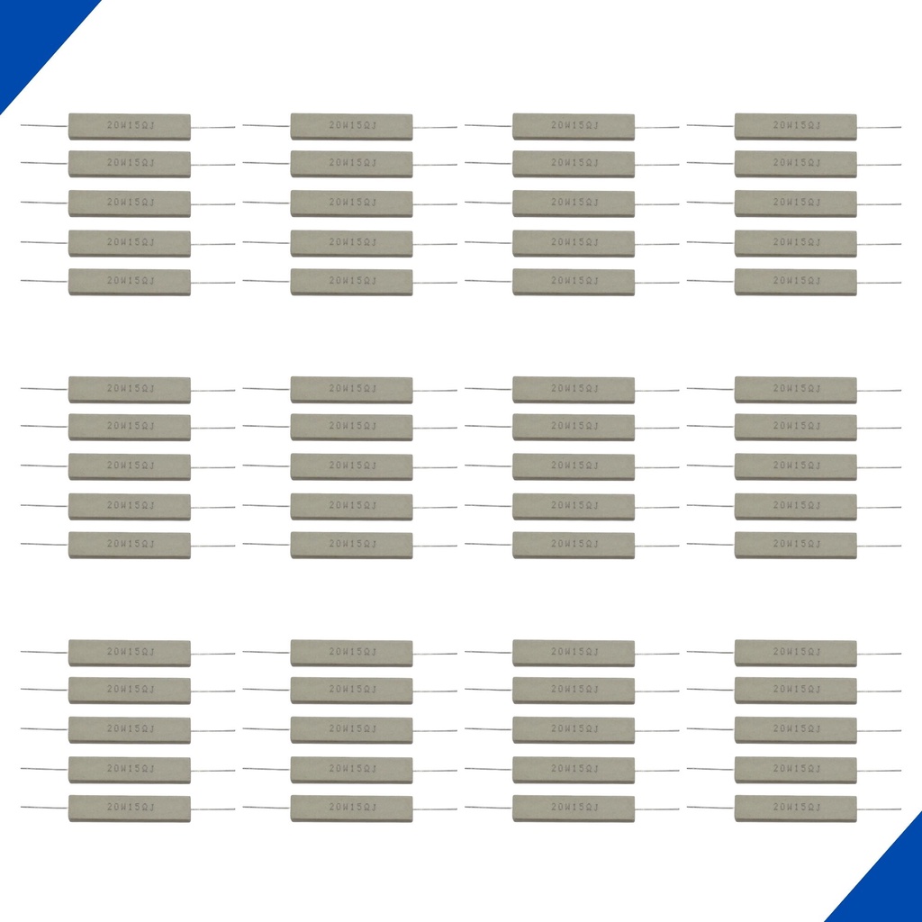 Resistor Fio Cerâmico Storm 20w 15r Branco Com 60 Unidades em Oferta na Shopee