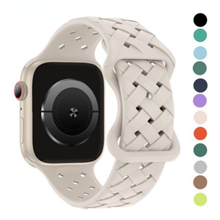 Bracelete De Silicone Trançado Esportivo Para Relógio Apple Ultra 49mm 44mm 40mm 45 Mm 41mm 38mm 42mm Banda De IWatch Série 8 7 SE 6 5 4 3