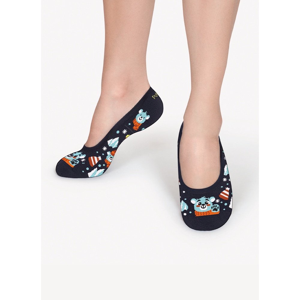 Meia Sapatinho Menino Antiderrapante Urso - Puket