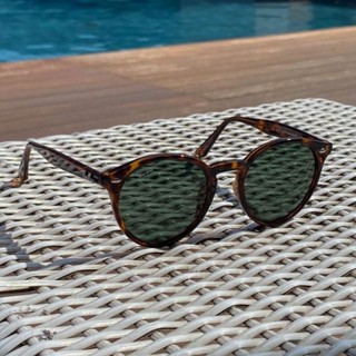 HITAM Rayban ROUND RB2180 Tartaruga Óculos De Sol Brilhantes
