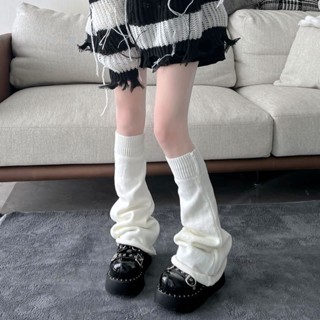 Y2k Meias Aquecedoras De Perna De Malha Lolita Bezerro Kawai Jk Autumn Calf Gaiters Sweet
