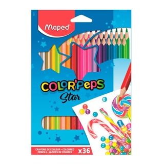 Lápis de cor Color''Peps Star 36 cores 832017ZV Maped em Oferta na Shopee