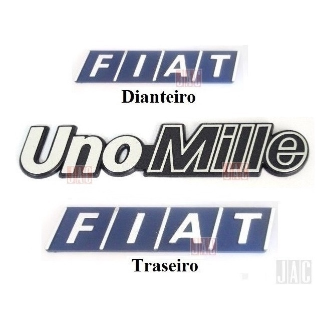 Kit Emblemas Uno Mille - 1990 À 1992 - Modelo Original