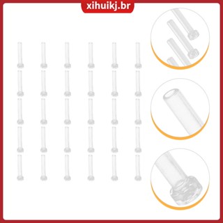? Cânula Auricular Postes Para Brincos De Plástico Com Tampa Perfurada Protetor De Capa Pino De Proteção 50 Pcs xihuikj.br